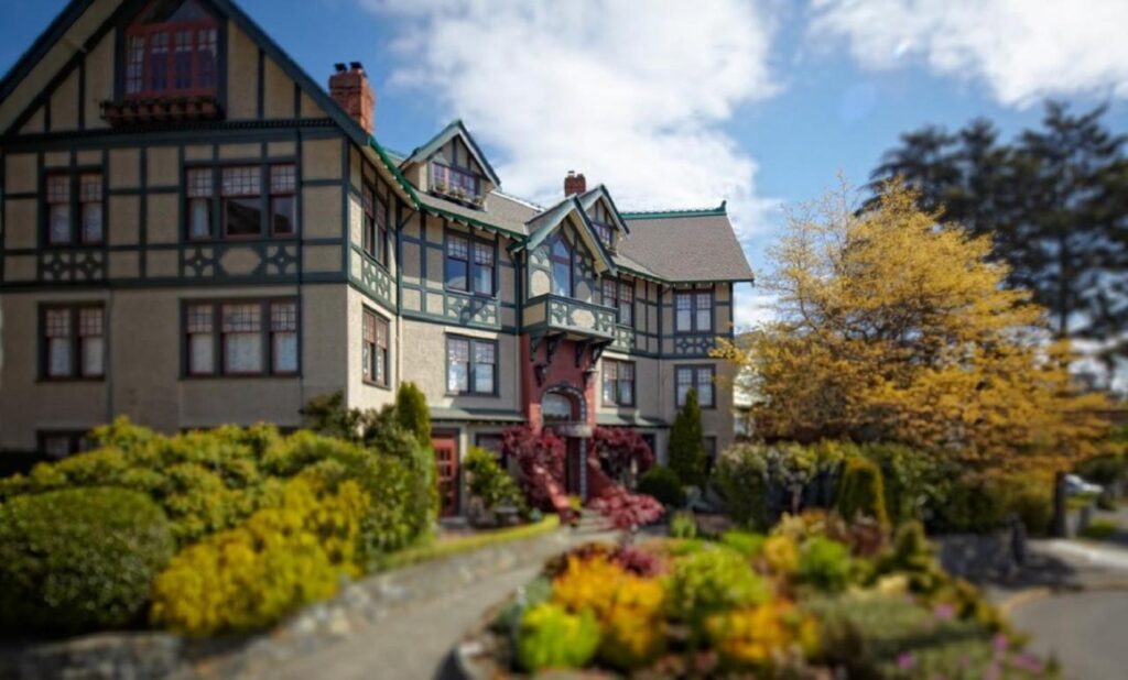 the exterior of abigail's hotel in victoria bc