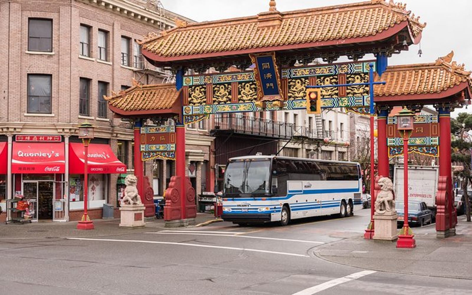 the vancouver to victoria bus passes through victoria's chinatown