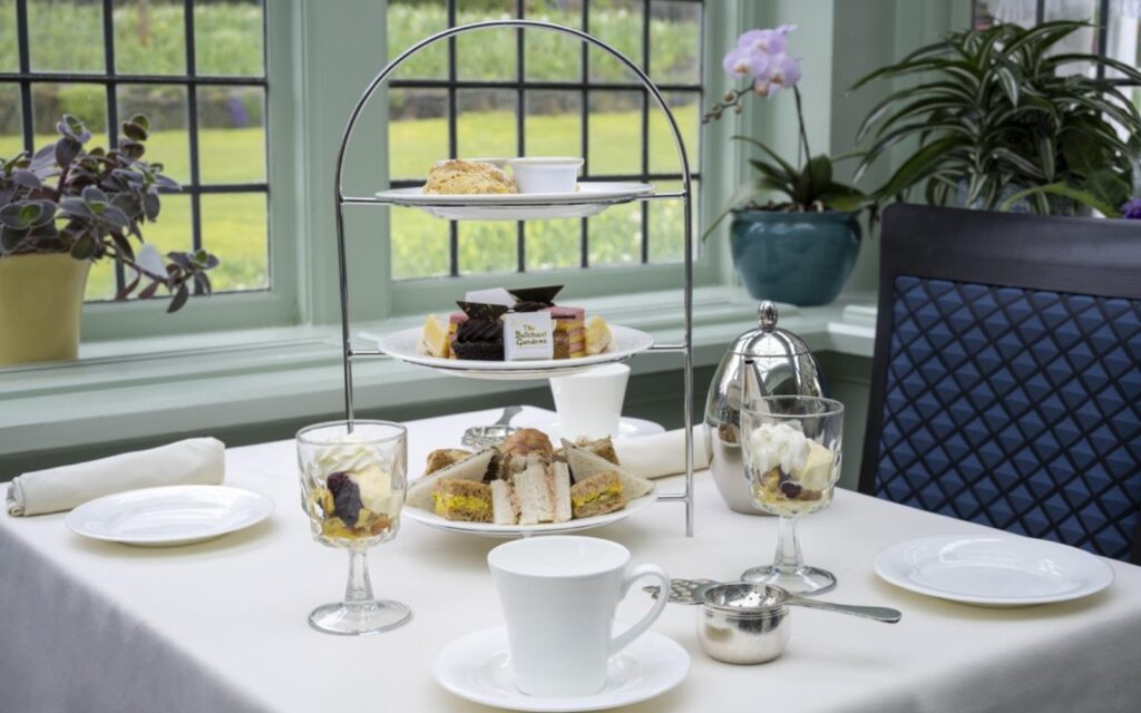 A look at the culinary delights available for high tea in Victoria BC at Butchart Gardens.