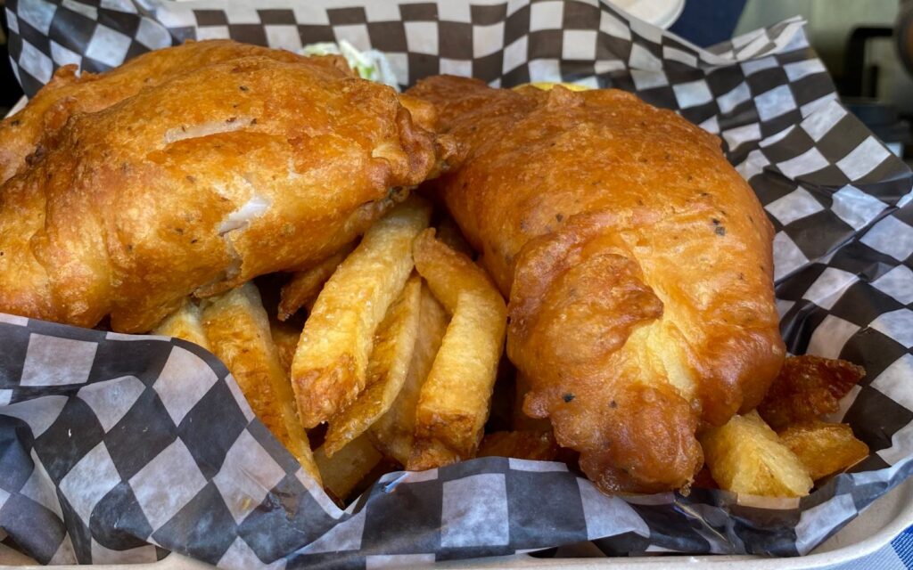 A look at the two-piece cod and chips from Finest at Sea, a contender on our list of the best fish and chips in Victoria BC.