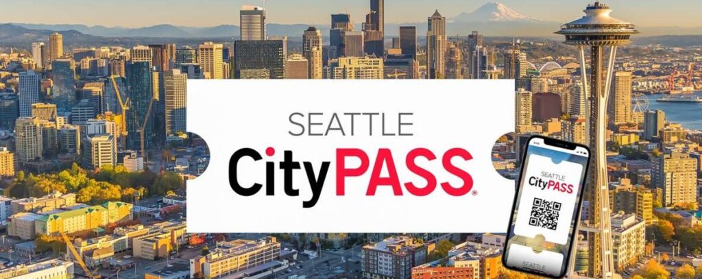 A banner for the Seattle CityPASS for travellers from Victoria to Seattle.