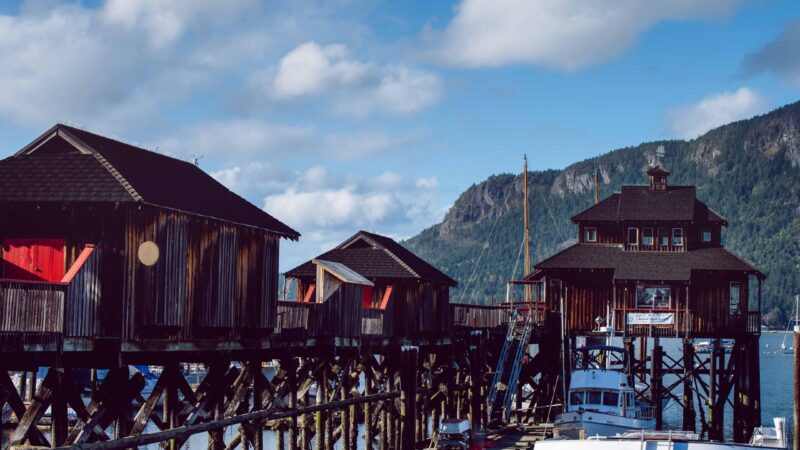 A shot of the harbour in Cowichan Bay, BC.